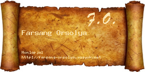 Farsang Orsolya névjegykártya